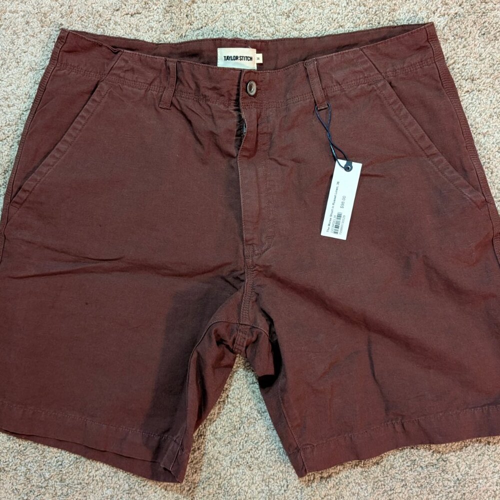 Taylor Stitch - The Morse Short in Russet Linen Size 36